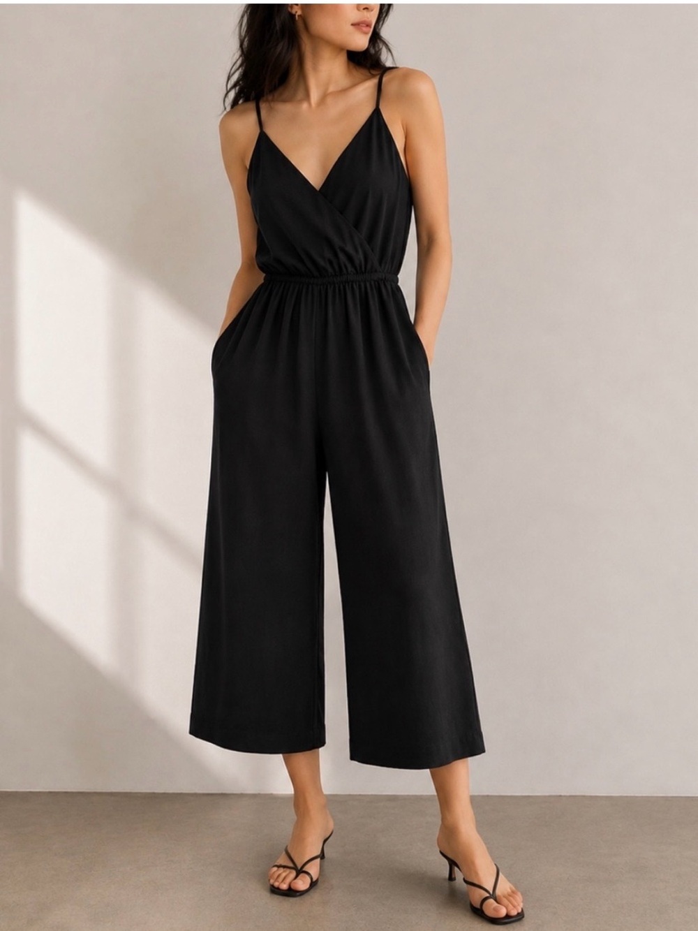 Aritzia Wilfred Wide-Leg Jumpsuit with Spaghetti Straps XS